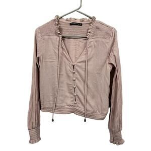 Abercrombie & Fitch Blush Peasant Top